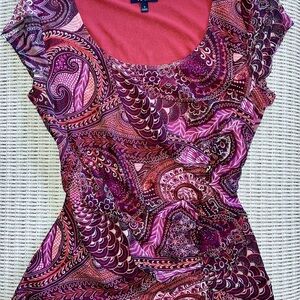 Women's Paisley Print Top - Pink